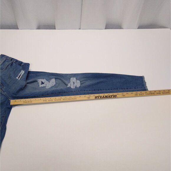 SO Super High Rise Curvy Jegging Tag Size 7/28W Actual 26x28 Distressed Denim - Picture 9 of 9